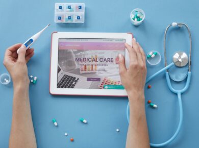 Checking health with medical website